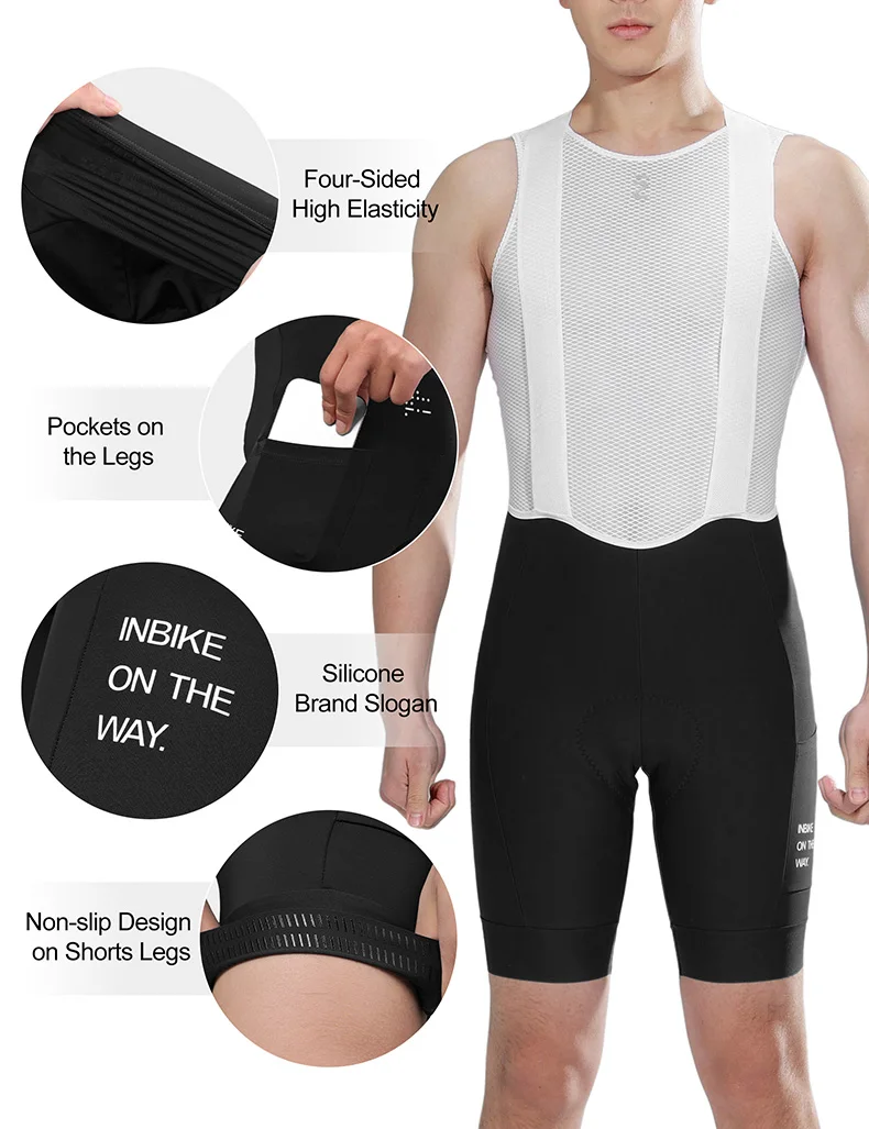 Conjunto de ciclismo INBIKE para hombre – Maillot y culotte de verano Conjunto de ciclismo INBIKE para hombre – Maillot y culotte de verano