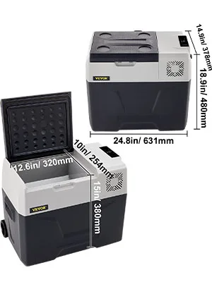 Nevera portátil de compresor VEVOR para coche – 15 a 45 L