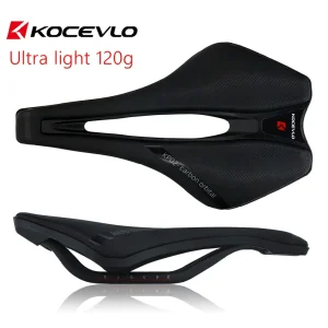KOCEVLO dimensión 143 sillín de carbono ultraligero 120g transpirable cómodo cojín de asiento bicicleta sillín de carreras rieles de carbono 1
