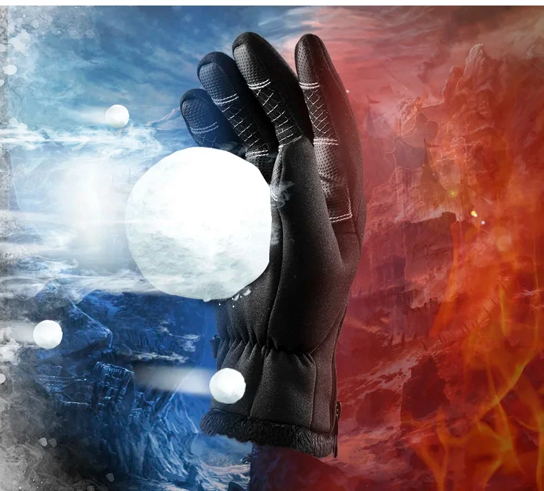 Guantes de invierno ROCKBROS para ciclismo – Cortavientos y forro polar Guantes de invierno ROCKBROS para ciclismo – Cortavientos y forro polar