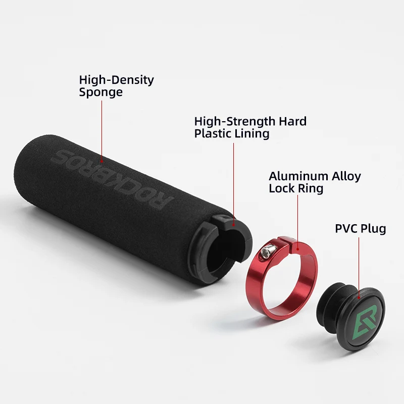 rockbros grips para ciclismo antideslizantes, empuñaduras de esponja a prueba de golpes para manillar de bicicleta de montaña y carretera, manillares ultraligeros para ciclismo 3 ROCKBROS-grips para ciclismo antideslizantes, empuñaduras de esponja a prueba de golpes para manillar de bicicleta de montaña y carretera, manillares ultraligeros para ciclismo 3