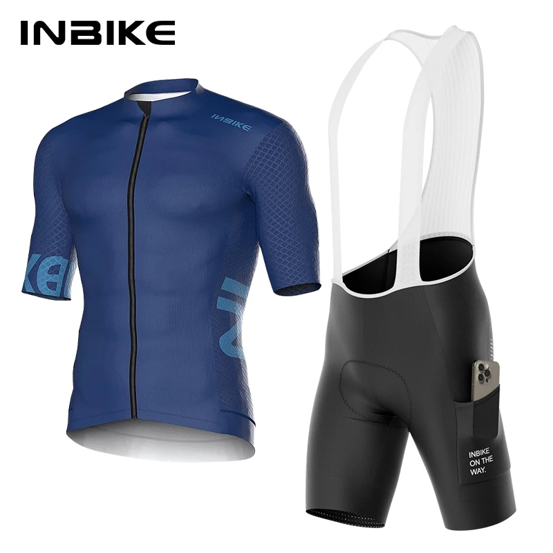 conjunto de jersey de ciclismo inbike, pantalones cortos de ciclismo para hombre, secado rápido, ropa de ciclismo de carretera y mtb con bolsillos 1 conjunto de jersey de ciclismo inbike, pantalones cortos de ciclismo para hombre, secado rápido, ropa de ciclismo de carretera y mtb con bolsillos 1