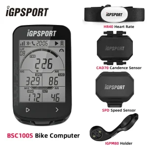 Computadora de bicicleta iGPSPORT BSC100S, pantalla de 2,6 pulgadas GPS navegación en ciclismo, Sensor de cadencia de velocidad, ordenador de bicicleta de operación Simple inteligente 1