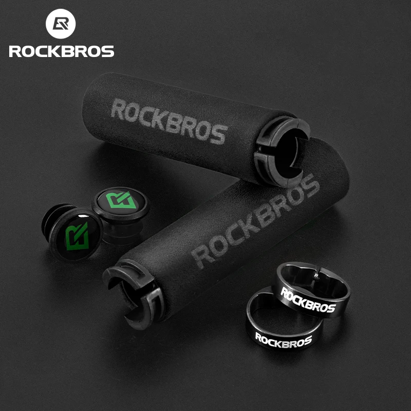rockbros grips para ciclismo antideslizantes, empuñaduras de esponja a prueba de golpes para manillar de bicicleta de montaña y carretera, manillares ultraligeros para ciclismo 1 ROCKBROS-grips para ciclismo antideslizantes, empuñaduras de esponja a prueba de golpes para manillar de bicicleta de montaña y carretera, manillares ultraligeros para ciclismo 1