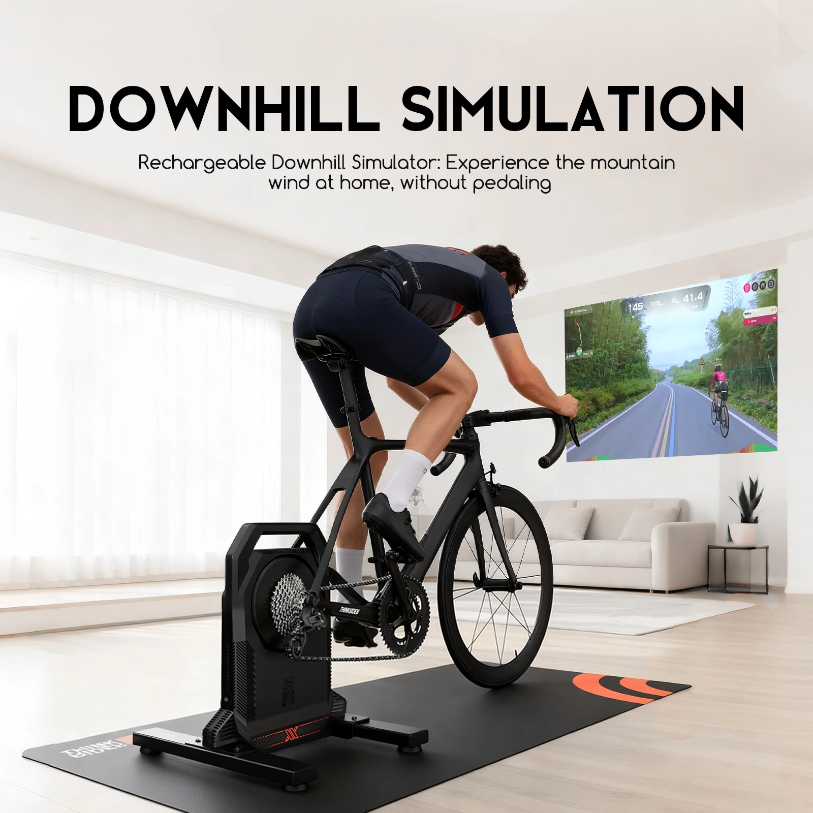 thinkrider xxpro entrenador de bicicleta inteligente de accionamiento directo, máximo 2500w, entrenamiento en interiores, genera electricidad por solo rodillo de bicicleta 4 ThinkRider XXPRO-entrenador de bicicleta inteligente de accionamiento directo, máximo 2500W, entrenamiento en interiores, genera electricidad por solo rodillo de bicicleta 4