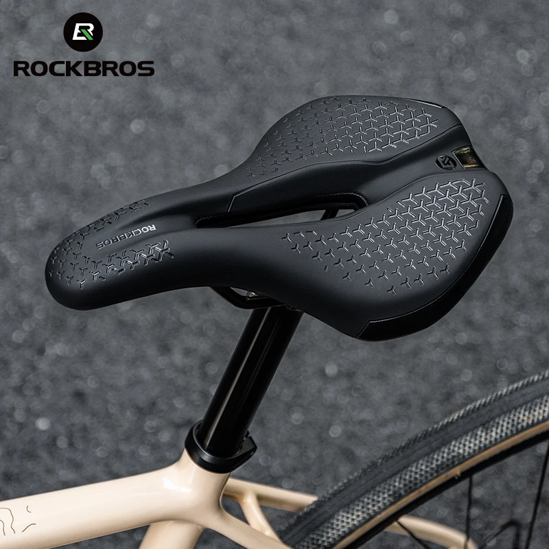 rockbros sillín de bicicleta hueco, transpirable, a prueba de golpes, asiento de ciclismo, cojín de cuero antideslizante de pu, ligero, para bicicleta de montaña y carretera 5 ROCKBROS-sillín de bicicleta hueco, transpirable, a prueba de golpes, asiento de ciclismo, cojín de cuero antideslizante de PU, ligero, para bicicleta de montaña y carretera 5