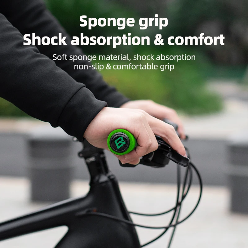 rockbros empuñaduras de bicicleta de goma de silicona, empuñaduras de manillar de esponja a prueba de golpes, empuñaduras bloqueadas para bicicleta de montaña y carretera, accesorios para ciclismo 3 ROCKBROS-empuñaduras de bicicleta de goma de silicona, empuñaduras de manillar de esponja a prueba de golpes, empuñaduras bloqueadas para bicicleta de montaña y carretera, accesorios para ciclismo 3