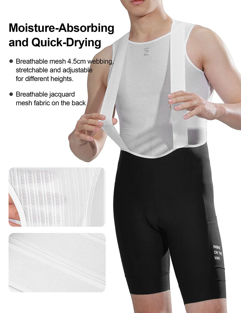 Conjunto de ciclismo INBIKE para hombre – Maillot y culotte de verano Conjunto de ciclismo INBIKE para hombre – Maillot y culotte de verano