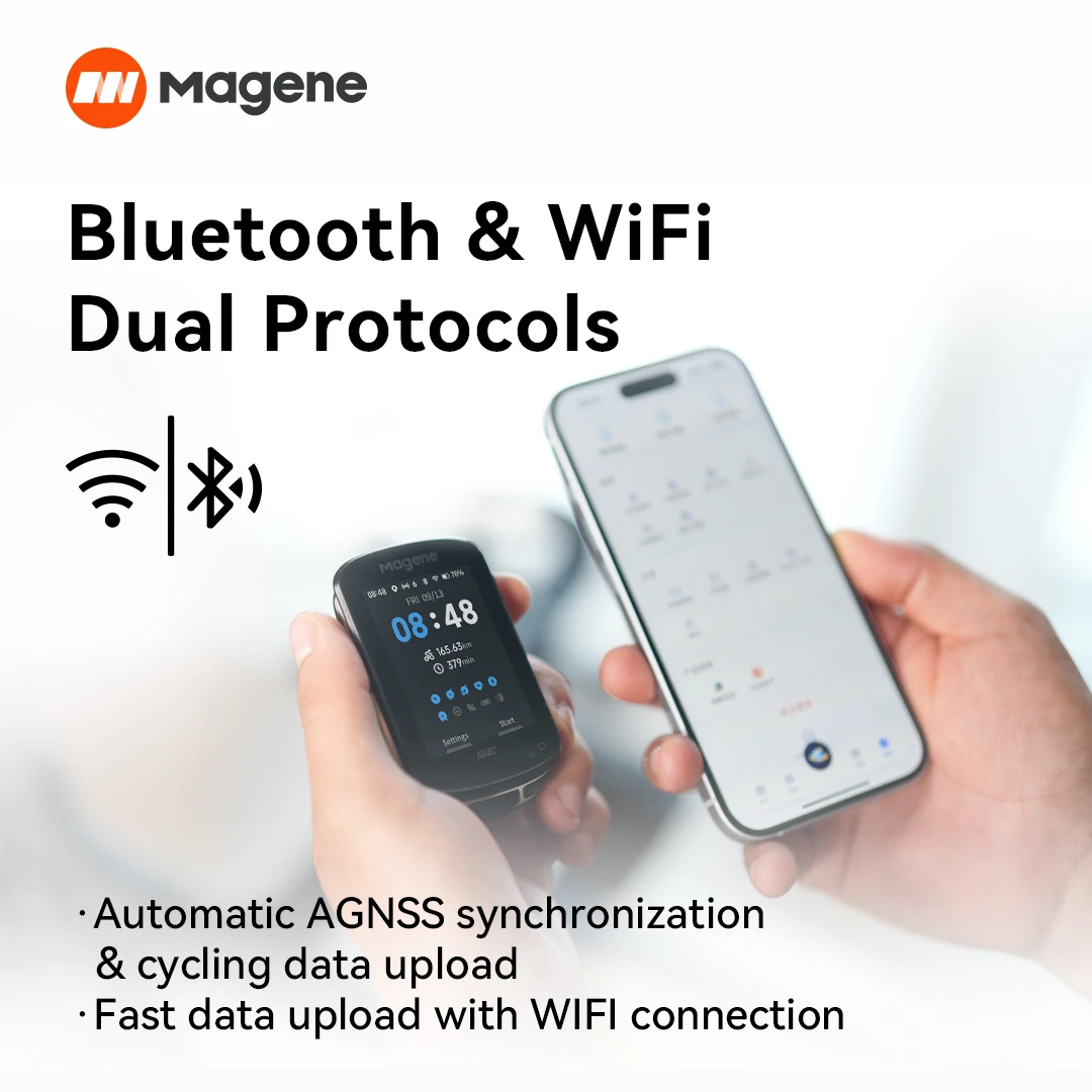 magene ordenador gps para bicicleta c506se, velocímetro inalámbrico con pantalla a color, odómetro, navegación impermeable, bluetooth, sensor ant 6 Magene-ordenador GPS para bicicleta C506SE, velocímetro inalámbrico con pantalla a Color, odómetro, navegación impermeable, Bluetooth, Sensor Ant 6