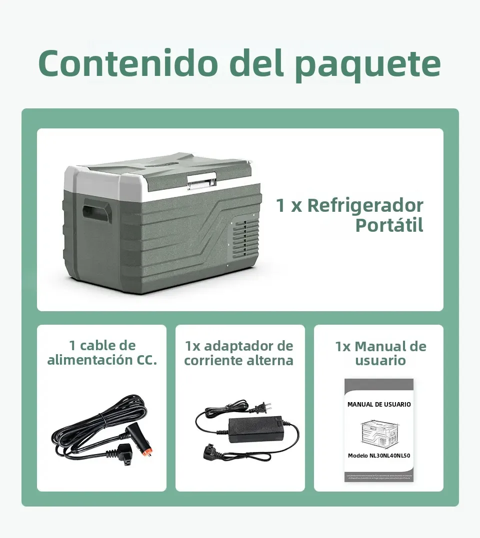 Nevera de compresor Alpicool NL para coche – 25, 35 o 45 L