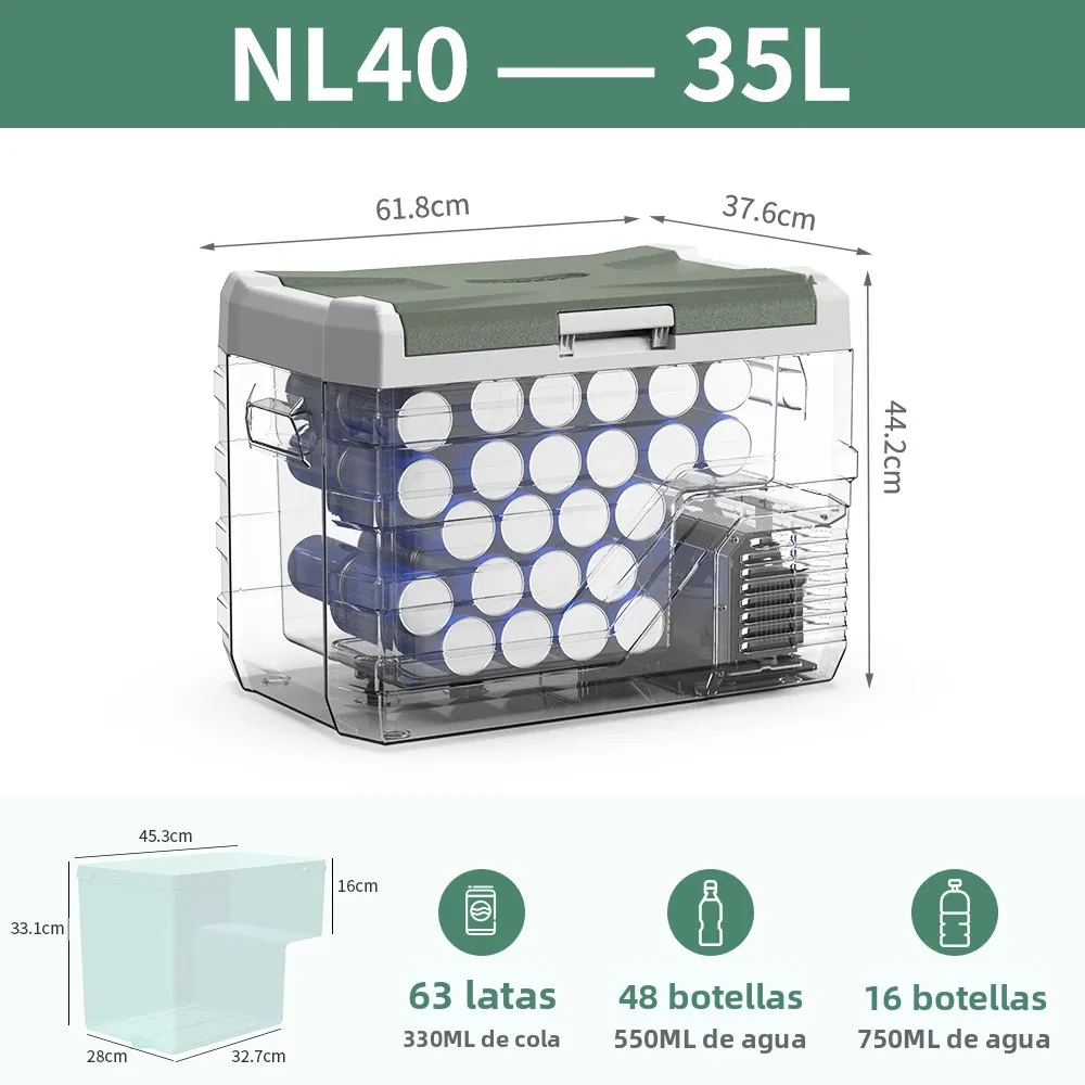 Nevera de compresor Alpicool NL para coche – 25, 35 o 45 L