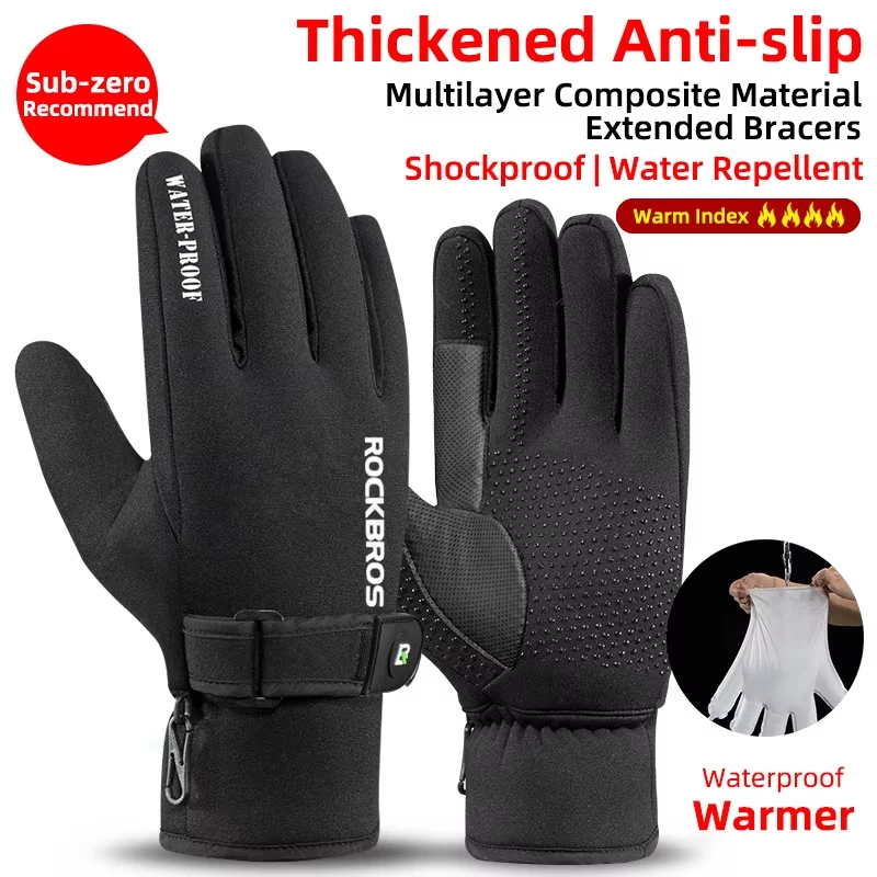 guantes de invierno rockbros con envío local, guantes de motocicleta y bicicleta, guantes sbr de dedo completo, resistentes al viento, forro polar cálido, equipo para esquí y ciclismo 5 guantes de invierno rockbros con envío local, guantes de motocicleta y bicicleta, guantes sbr de dedo completo, resistentes al viento, forro polar cálido, equipo para esquí y ciclismo 5