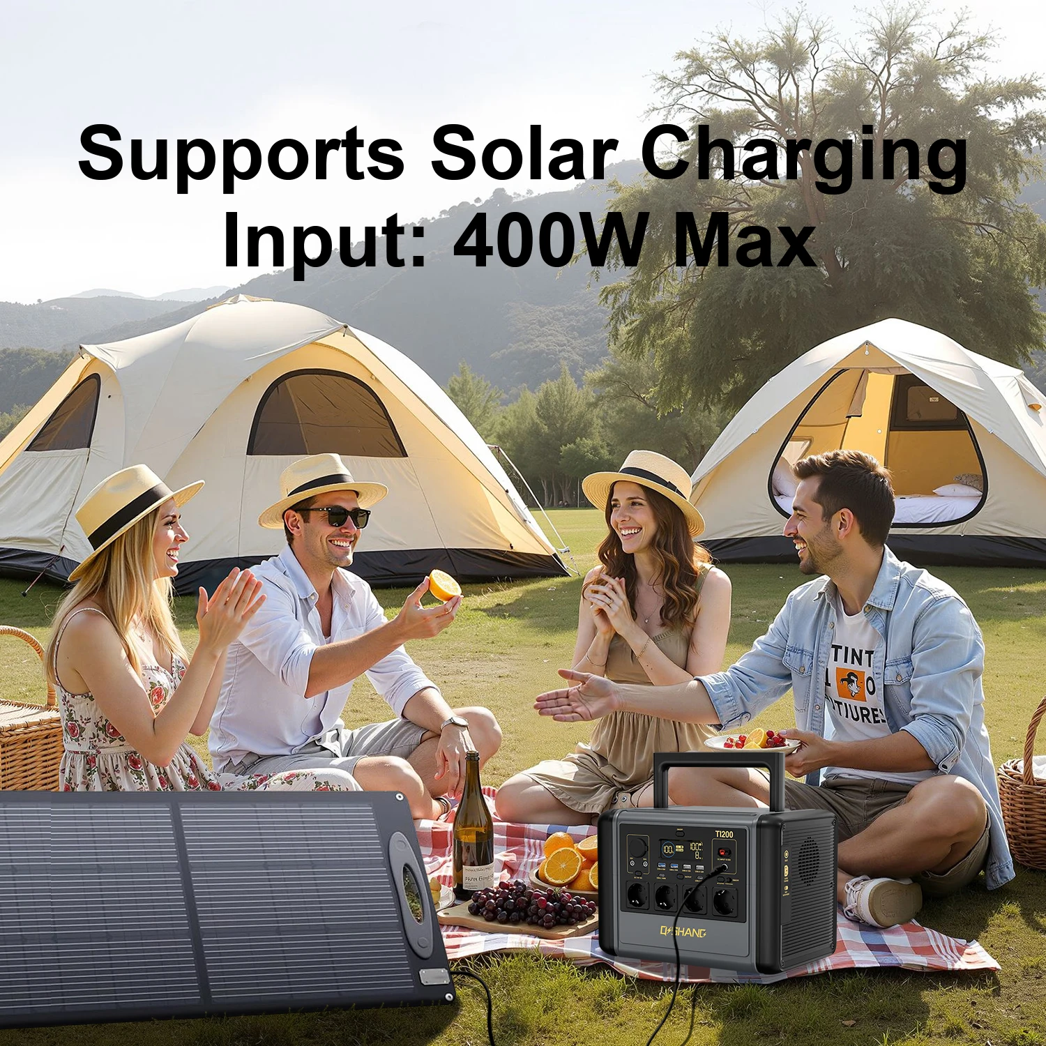 estación de energía portátil qishang t1200 (1200 w, 1024 wh): generador solar para acampar, realizar actividades al aire libre y como fuente de energía de respaldo. 2 estación de energía portátil qishang t1200 (1200 w, 1024 wh): generador solar para acampar, realizar actividades al aire libre y como fuente de energía de respaldo. 2