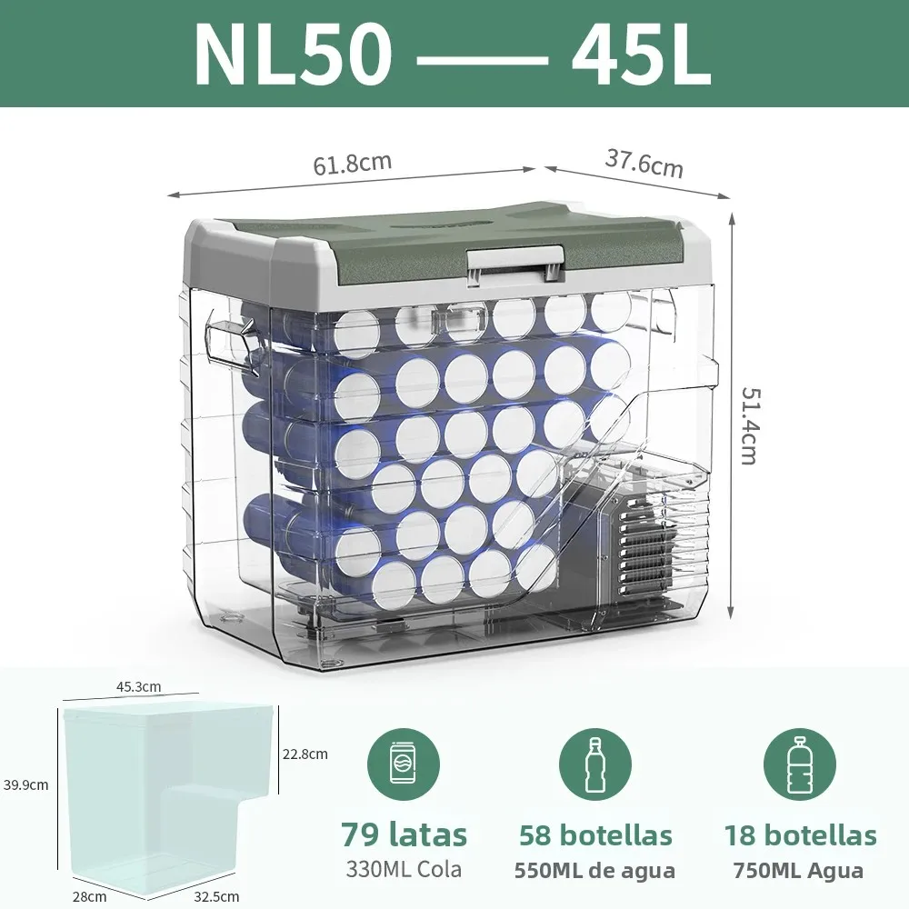 Nevera de compresor Alpicool NL para coche – 25, 35 o 45 L
