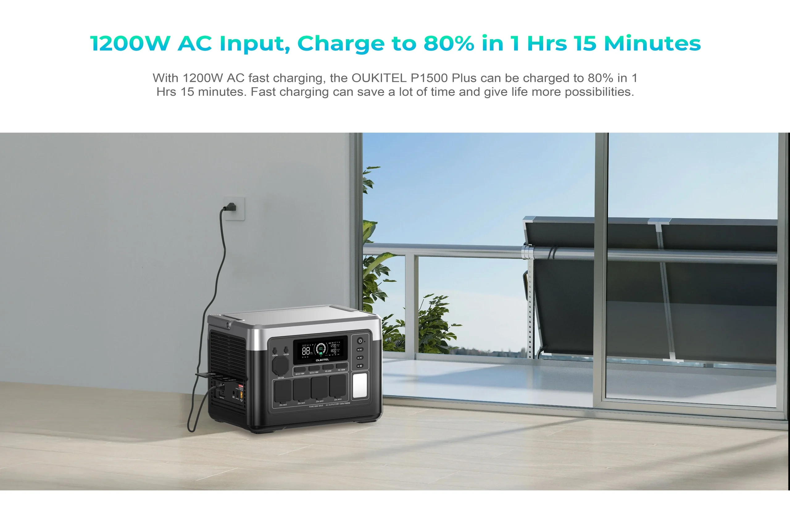 Estación de energía portátil OUKITEL P1500E Plus – 1800 W y 1536 Wh Estación de energía portátil OUKITEL P1500E Plus – 1800 W y 1536 Wh