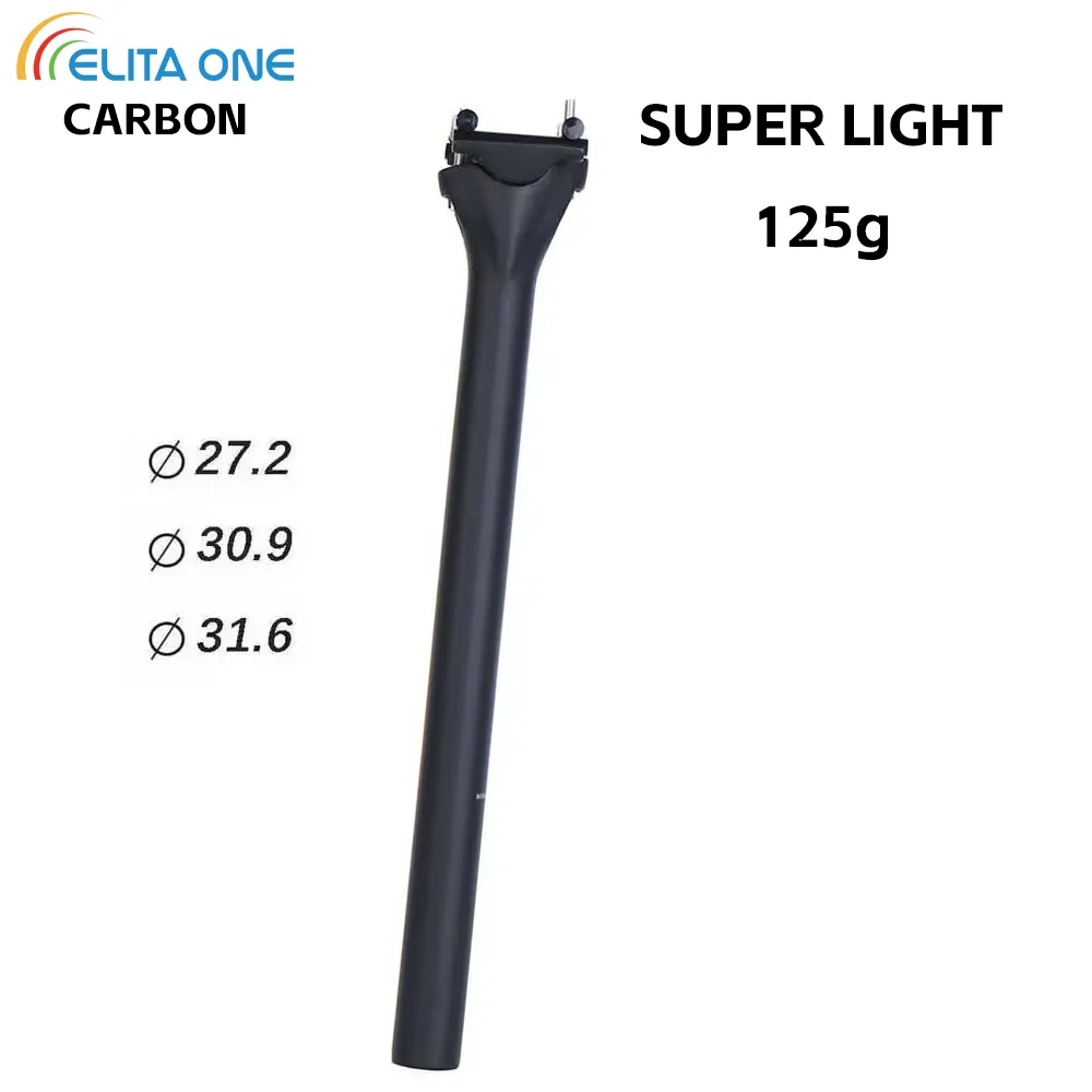 elitaone tija de sillín de bicicleta de carbono 135g ligero 27,2/30,9/31,6mm tija de sillín de bicicleta de carretera y mtb mate unidireccional 63c 1 ELITAONE tija de sillín de bicicleta de carbono 135g ligero 27,2/30,9/31,6mm tija de sillín de bicicleta de carretera y MTB mate unidireccional 63C 1