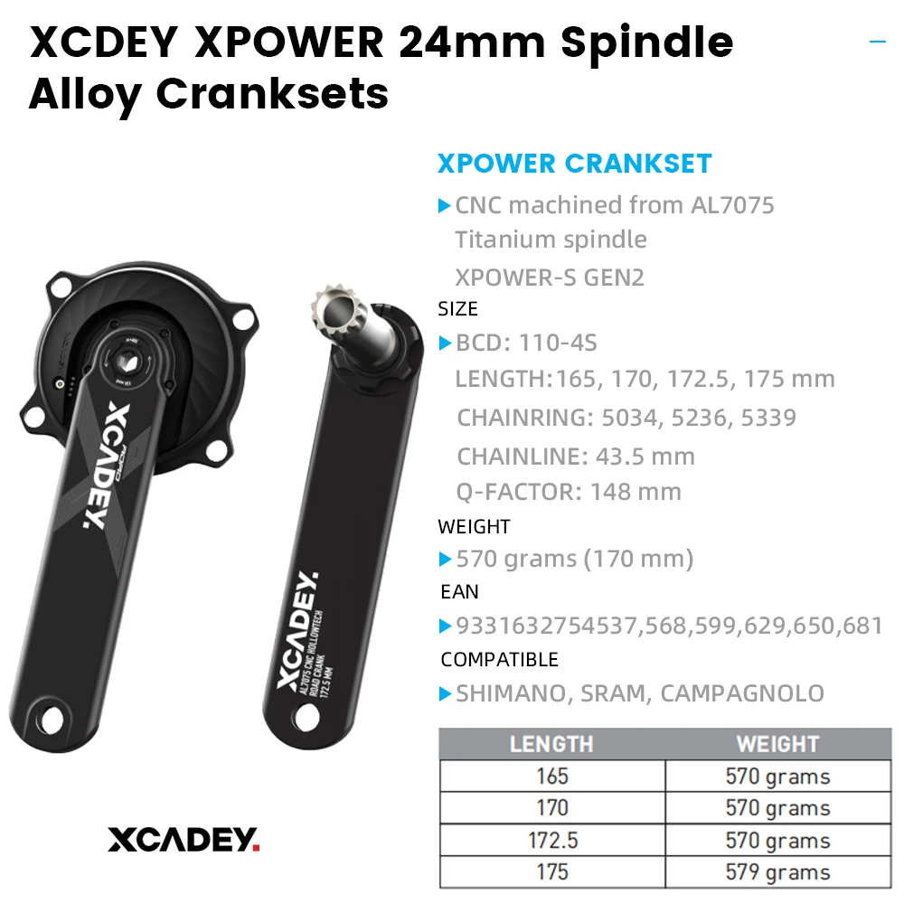 xcadey road mtb bike spider powermeter con base de sensor compatible con shimano srm rotr raceface easton crank chainring 104bcd 110bcd 3 XCADEY Road MTB Bike Spider PowerMeter con base de sensor compatible con Shimano SRM ROTR RaceFace Easton Crank Chainring 104BCD 110BCD 3