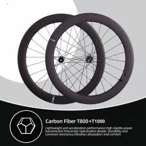 juego de ruedas de carbono para bicicleta de gravel csc 700c, con bloqueo central, freno de disco, ancho de buje 28 mm, profundidad 35/38/45/50/58 mm, juego de ruedas de carbono para carretera uci. 2
