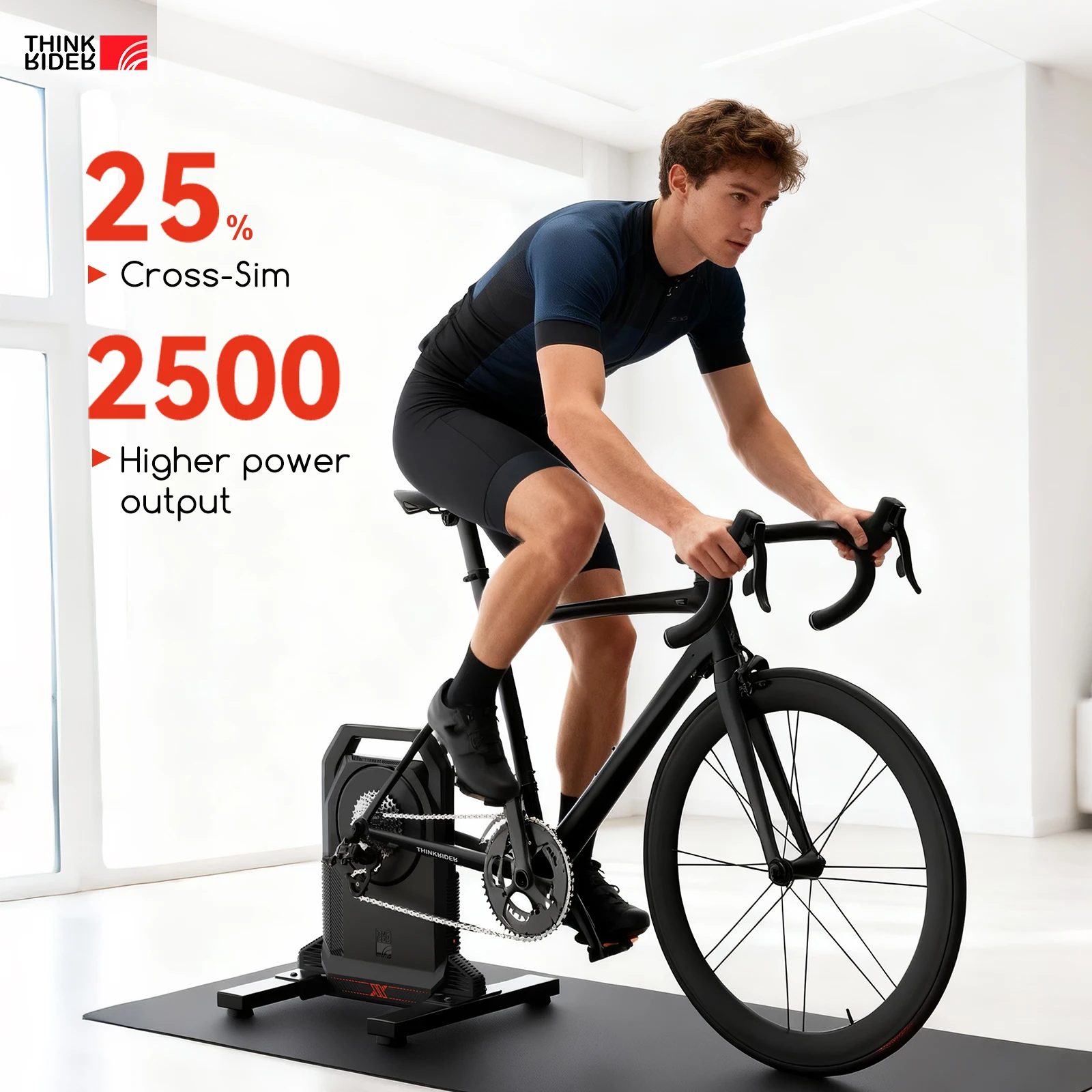 thinkrider xxpro entrenador de bicicleta inteligente de accionamiento directo, máximo 2500w, entrenamiento en interiores, genera electricidad por solo rodillo de bicicleta 6 ThinkRider XXPRO-entrenador de bicicleta inteligente de accionamiento directo, máximo 2500W, entrenamiento en interiores, genera electricidad por solo rodillo de bicicleta 6