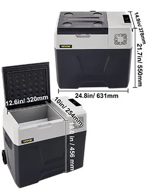 Nevera portátil de compresor VEVOR para coche – 15 a 45 L