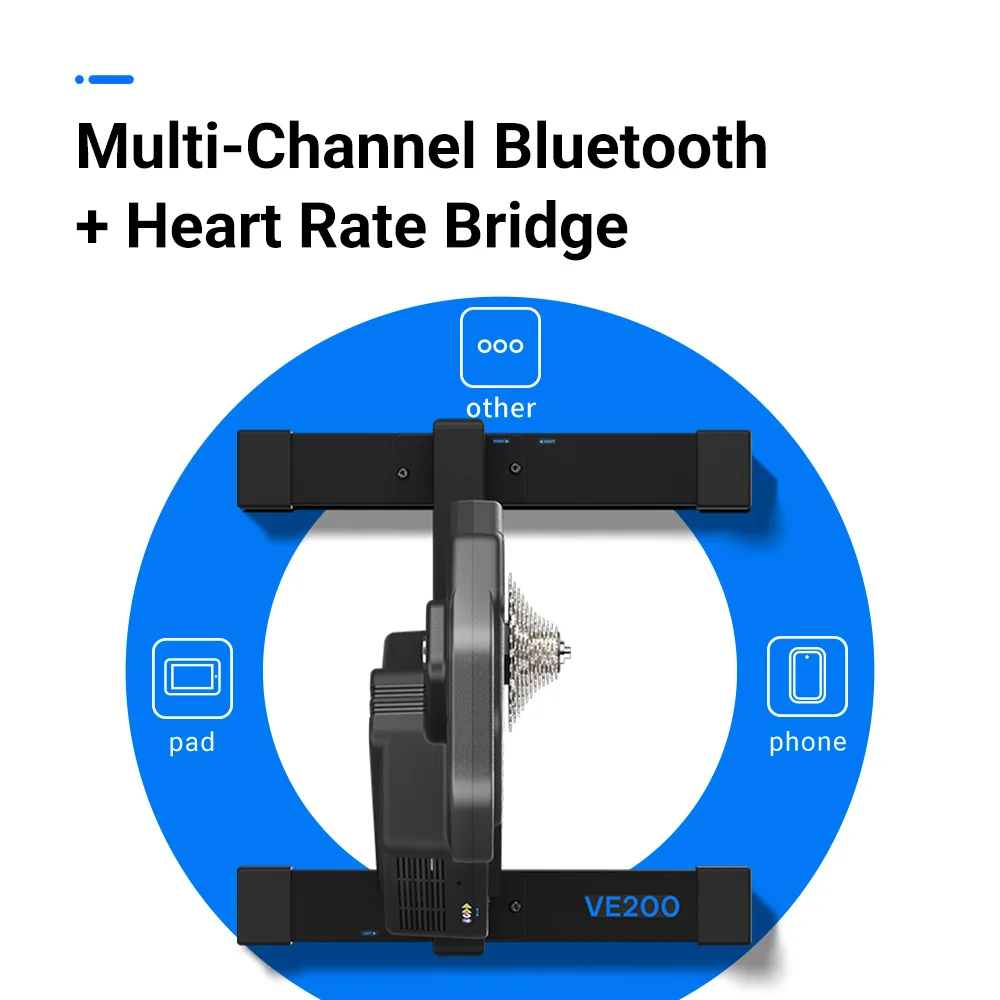 bicicleta de entrenamiento inteligente geoid ve200 con llave, para bicicletas de montaña y carretera, con wi fi, 2000w de potencia, entrenamiento de ciclismo en casa 6 Bicicleta de Entrenamiento Inteligente Geoid VE200 con Llave, para Bicicletas de Montaña y Carretera, con Wi-Fi, 2000W de Potencia, Entrenamiento de Ciclismo en Casa 6