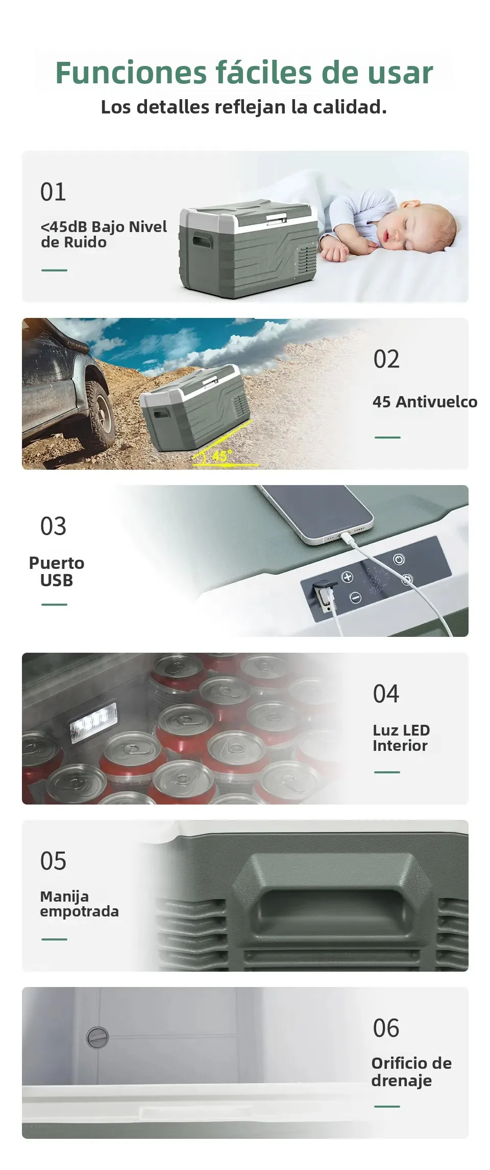 Nevera de compresor Alpicool NL para coche – 25, 35 o 45 L